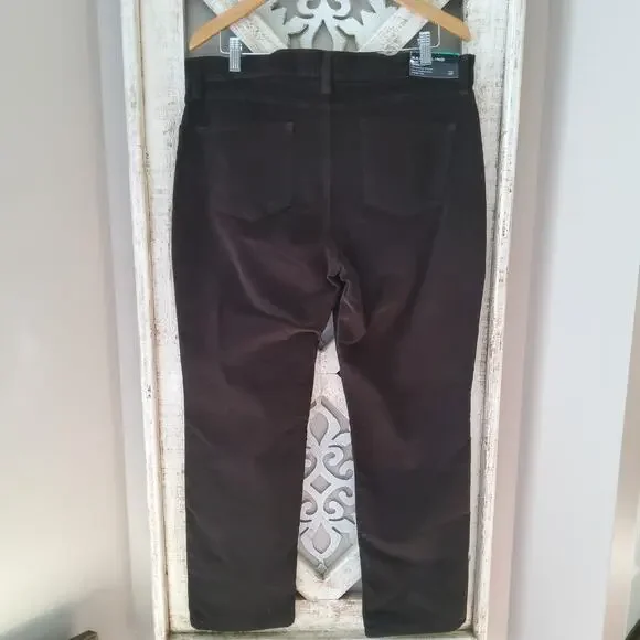 Bandolino Women's Petite Mandie Straight Leg Corduroy Jean Pants in Hot Expresso - Picture 6 of 6